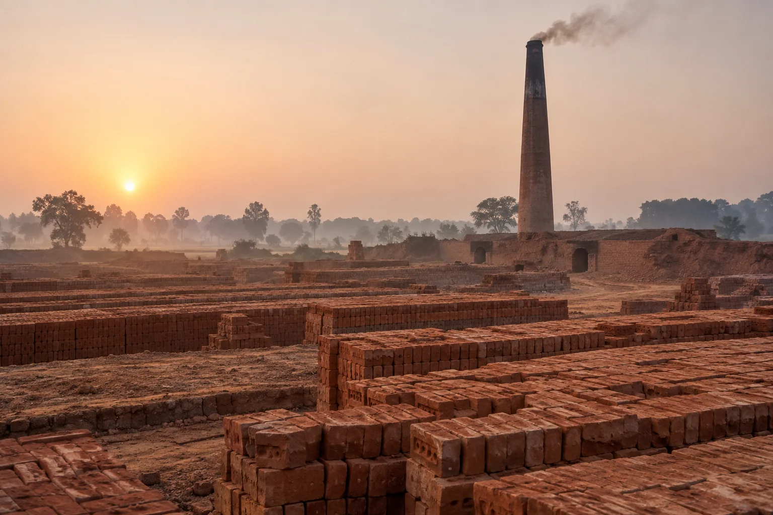 Illustrative brick kiln